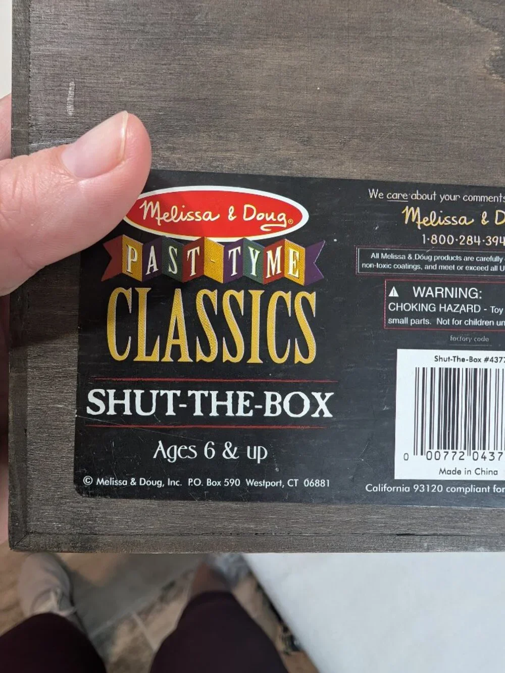 Classic Melissa & Doug Shut the Box Game